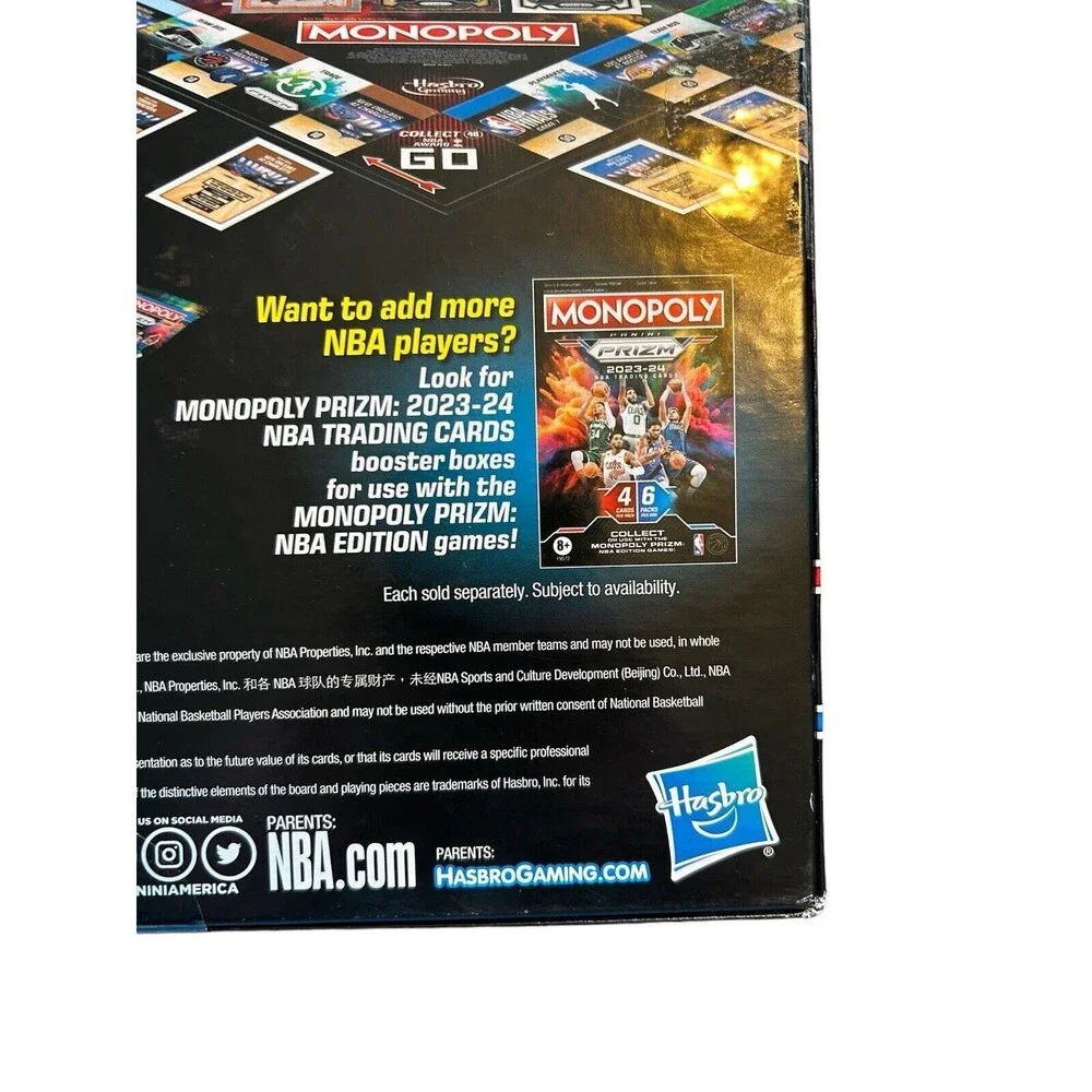 2023-24 PANINI PRIZM MONOPOLY NBA BASKETBALL 2ND EDITION BOARD GAME SEALED BOX